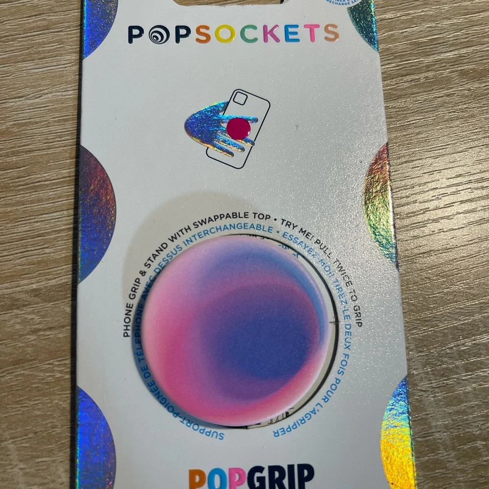 Two Popsockets: One Purple And Pink And One Yellow And Pink (E)